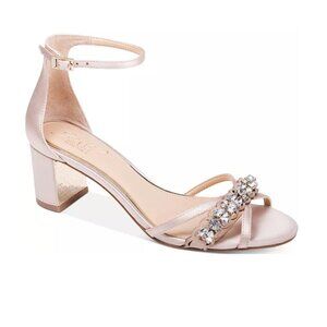 Jewel Badgley Mischka Giona Embellished Evening Sandals Size 8.5 New in Box